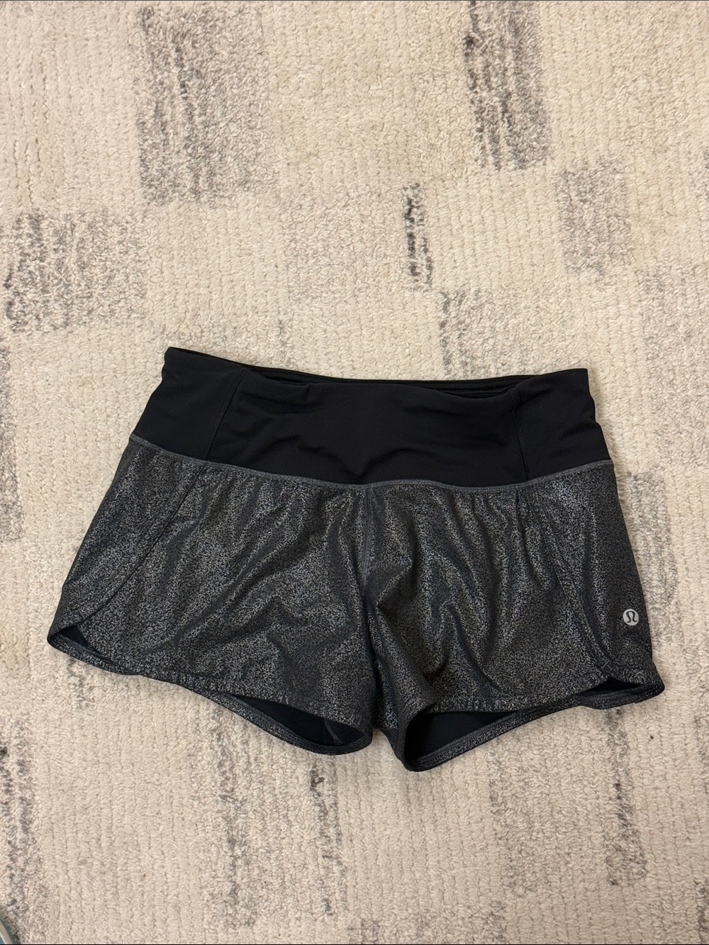 lululemon athletica Black Shiny Athletic Shorts